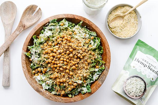 Hemp Seeds + Chickpea Ceasar salad - Hemp Foods Australia