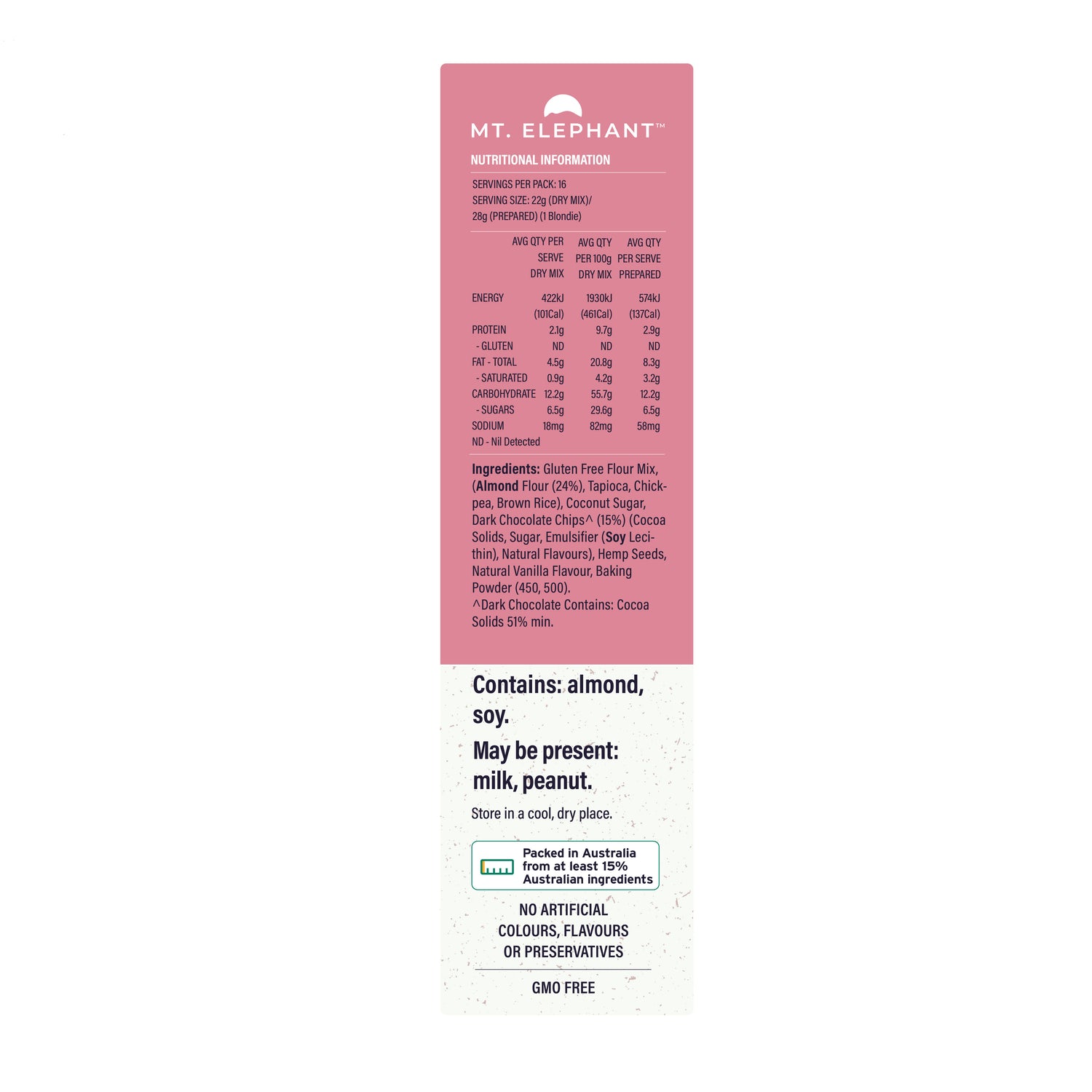 Choc Chunk Wholefood Blondie Mix - 350g