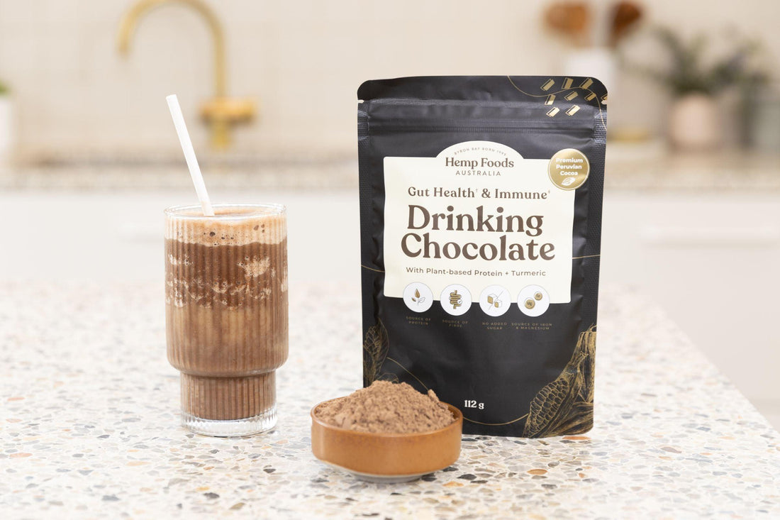 Drinking Chocolate Gut health &amp; Immunity Blend - 252g - Hemp Foods Australia