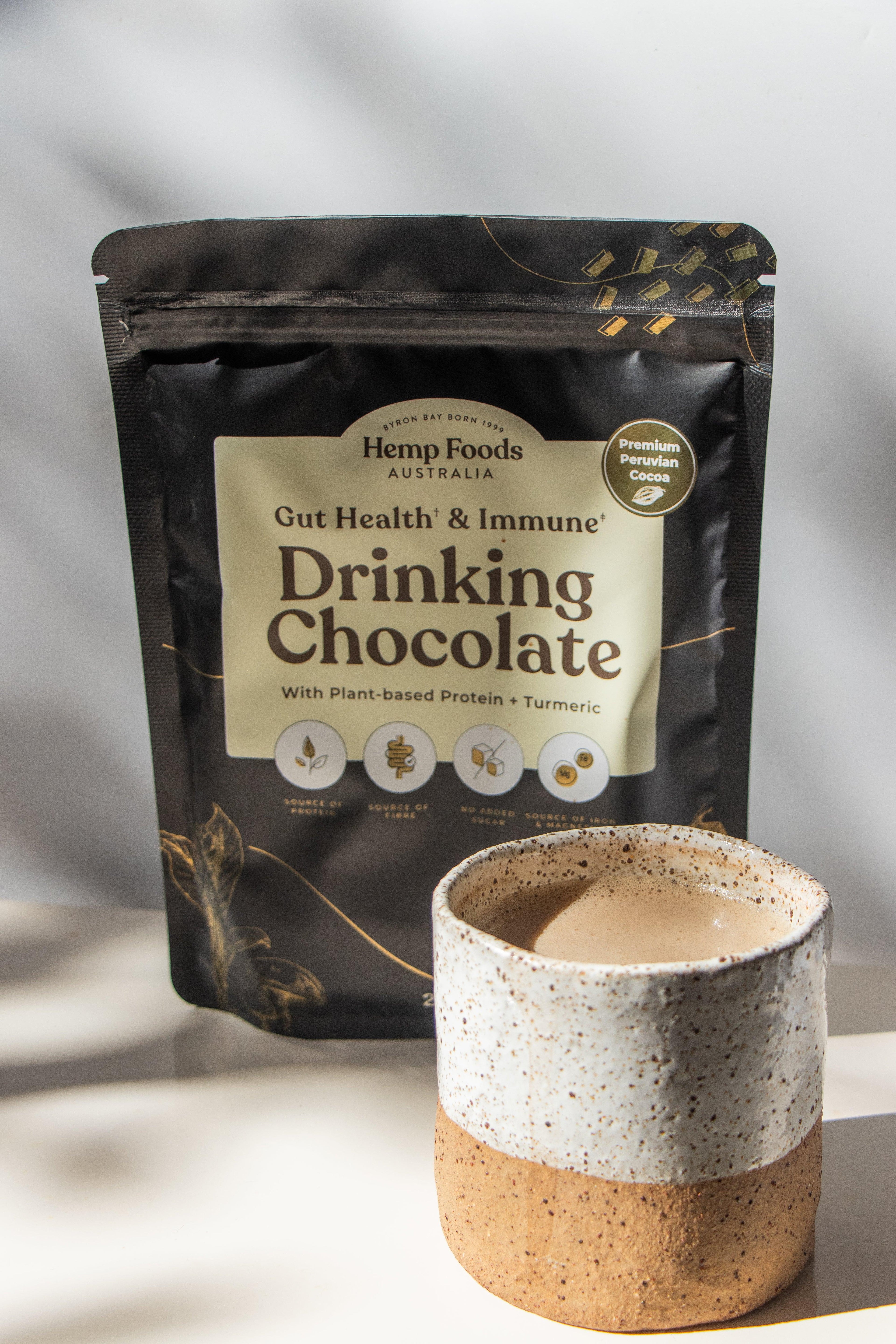 Drinking Chocolate Gut health & Immunity Blend - 112g - Hemp Foods Australia