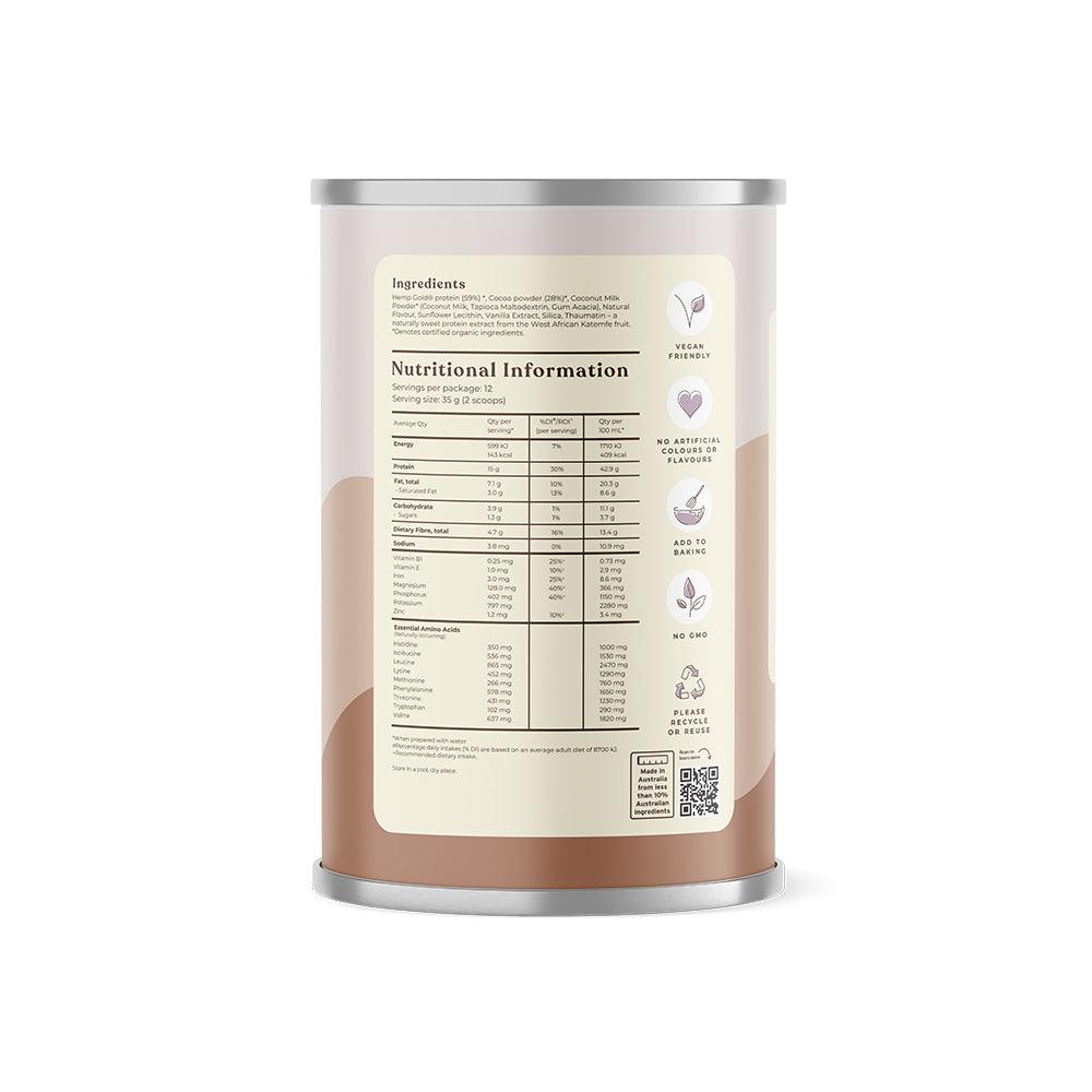 Organic Hemp Protein Chocolate - 420g - Hemp Foods Australia