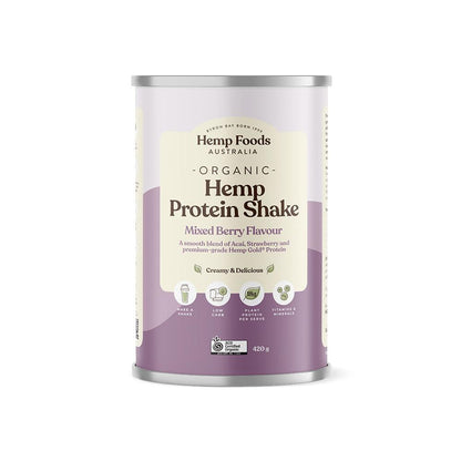 Organic Hemp Protein Mixed Berry - 420g - Hemp Foods Australia
