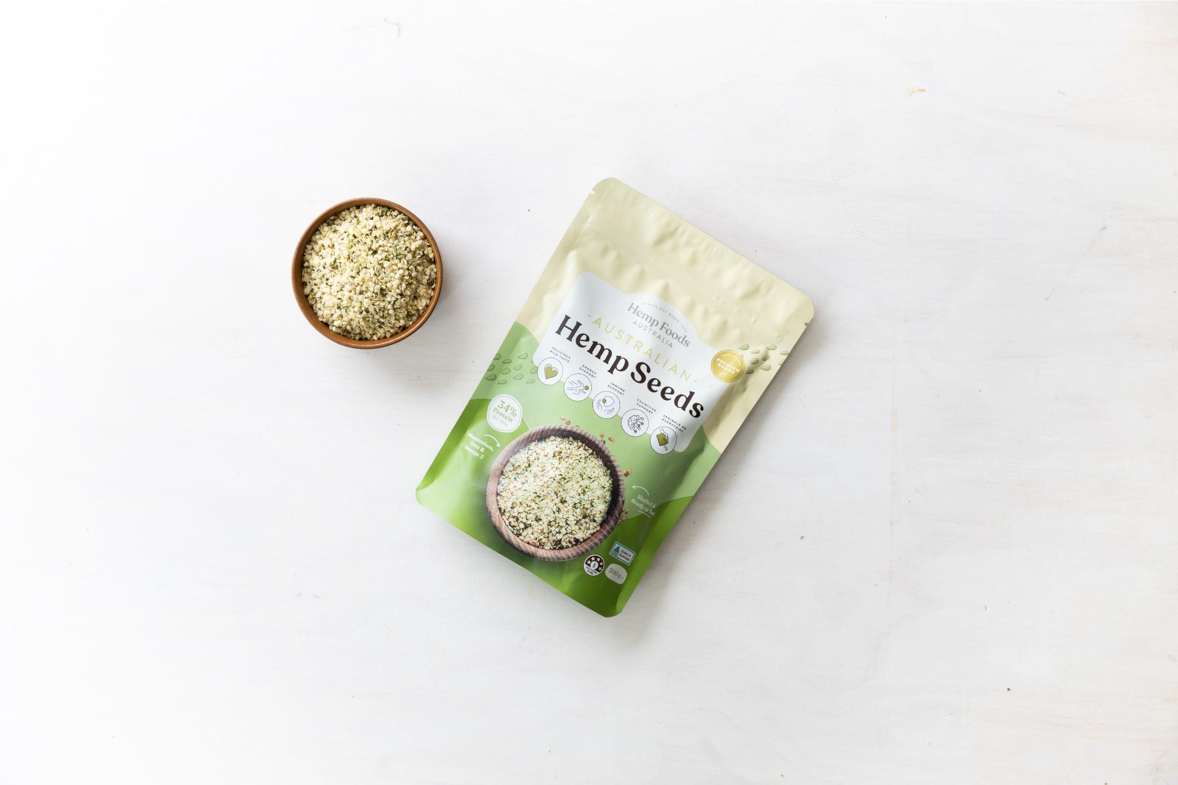 Aus Grown Conventional Hulled Hemp Seeds - 200g - Hemp Foods Australia