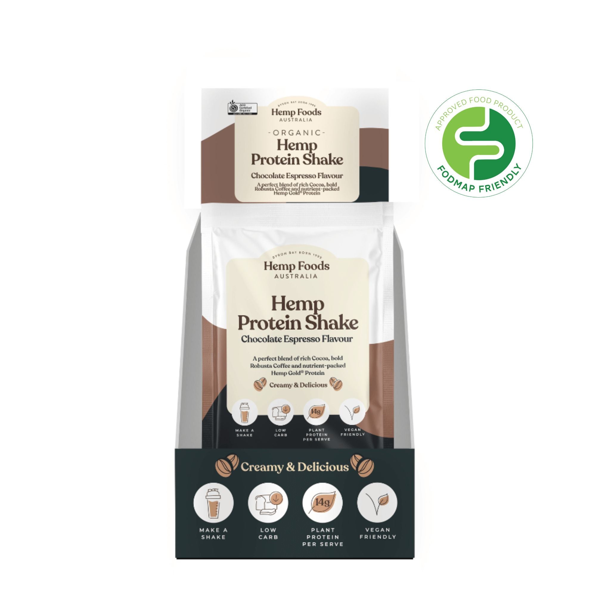 Chocolate Espresso Protein - 7 x 35g Sachet - Hemp Foods Australia