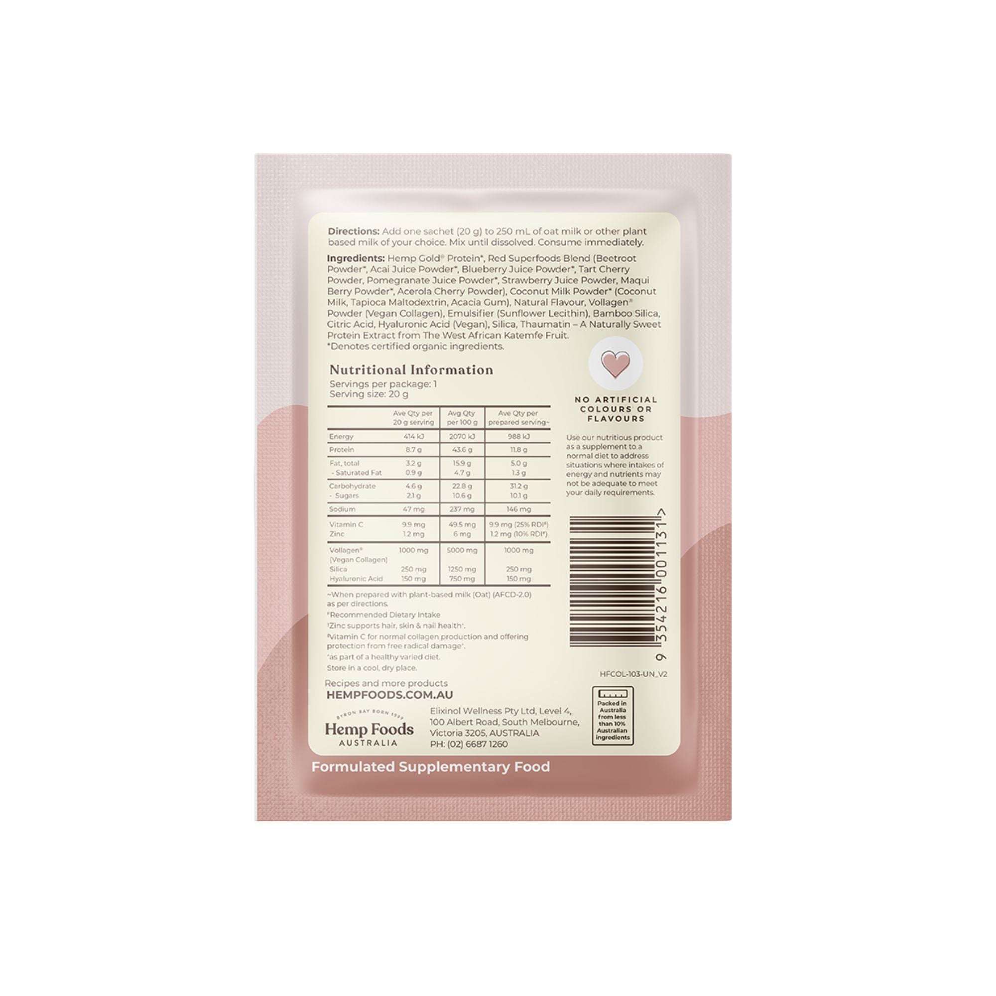 Plant Based Collagen - 7 x 20g Sachet
