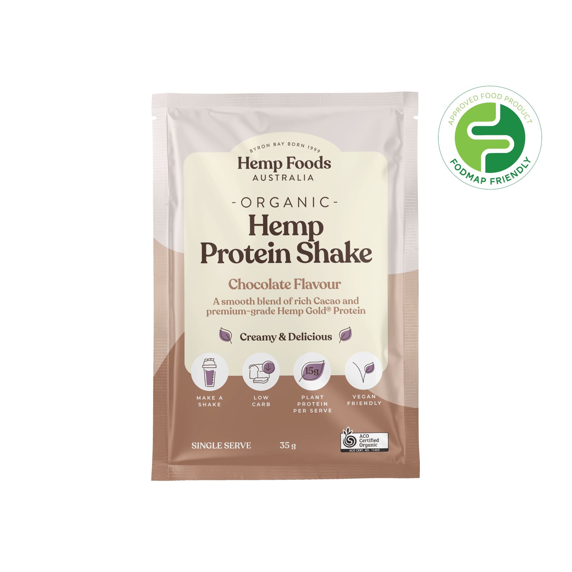 Organic Hemp Protein Chocolate - 7 x 35g Sachet - Hemp Foods Australia