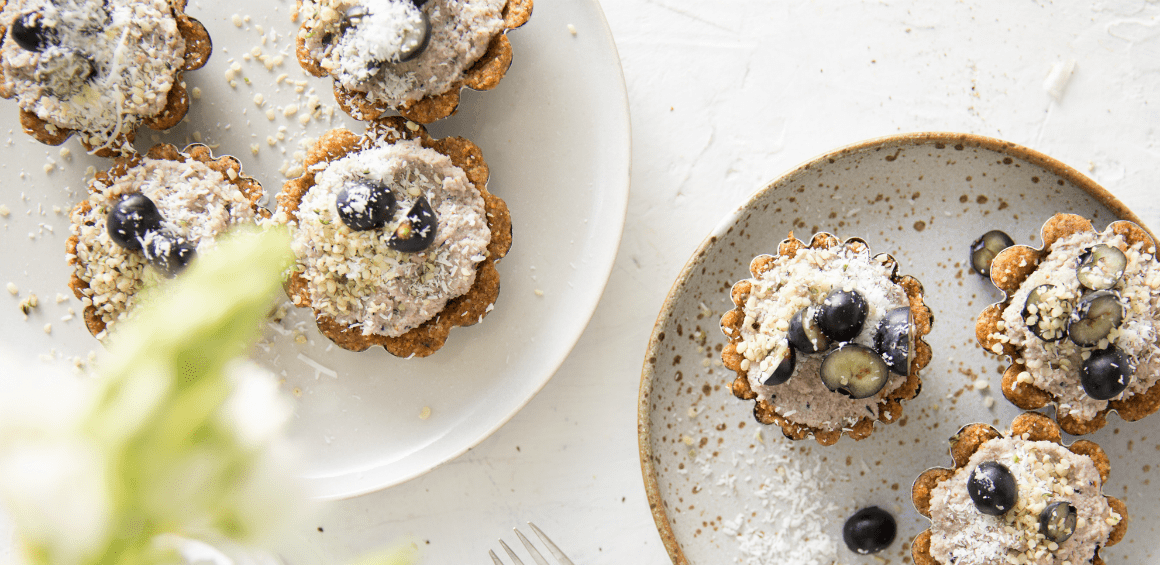 Raw Blueberry and Hemp Tarts - Hemp Foods Australia