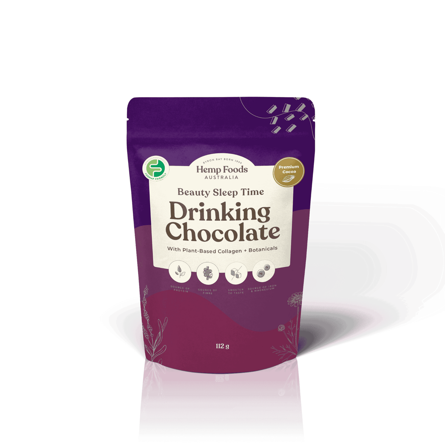 Drinking Chocolate Beauty &amp; Sleep Blend - 112g - Hemp Foods Australia