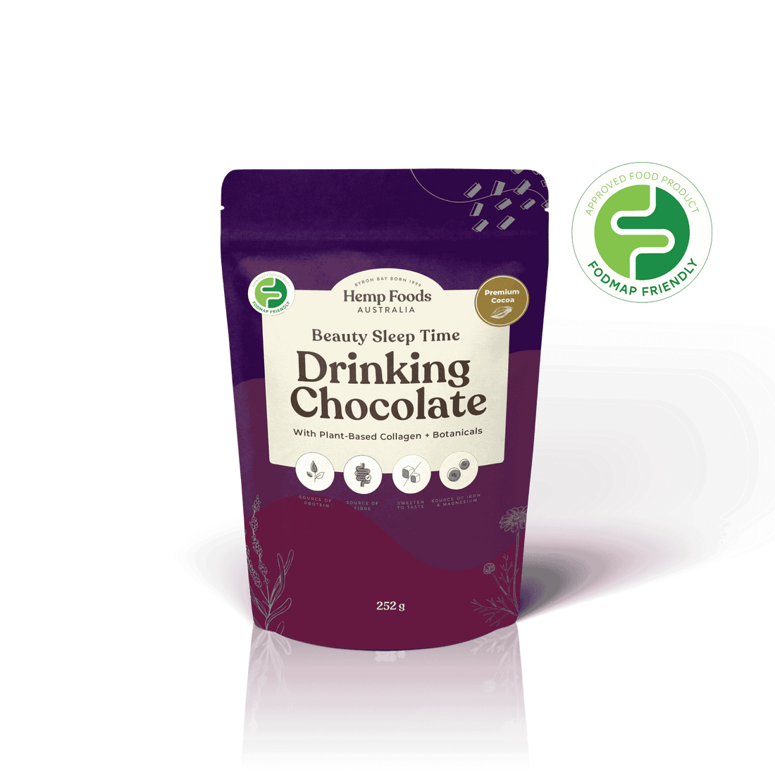 Drinking Chocolate Beauty &amp; Sleep Blend - 252g - Hemp Foods Australia