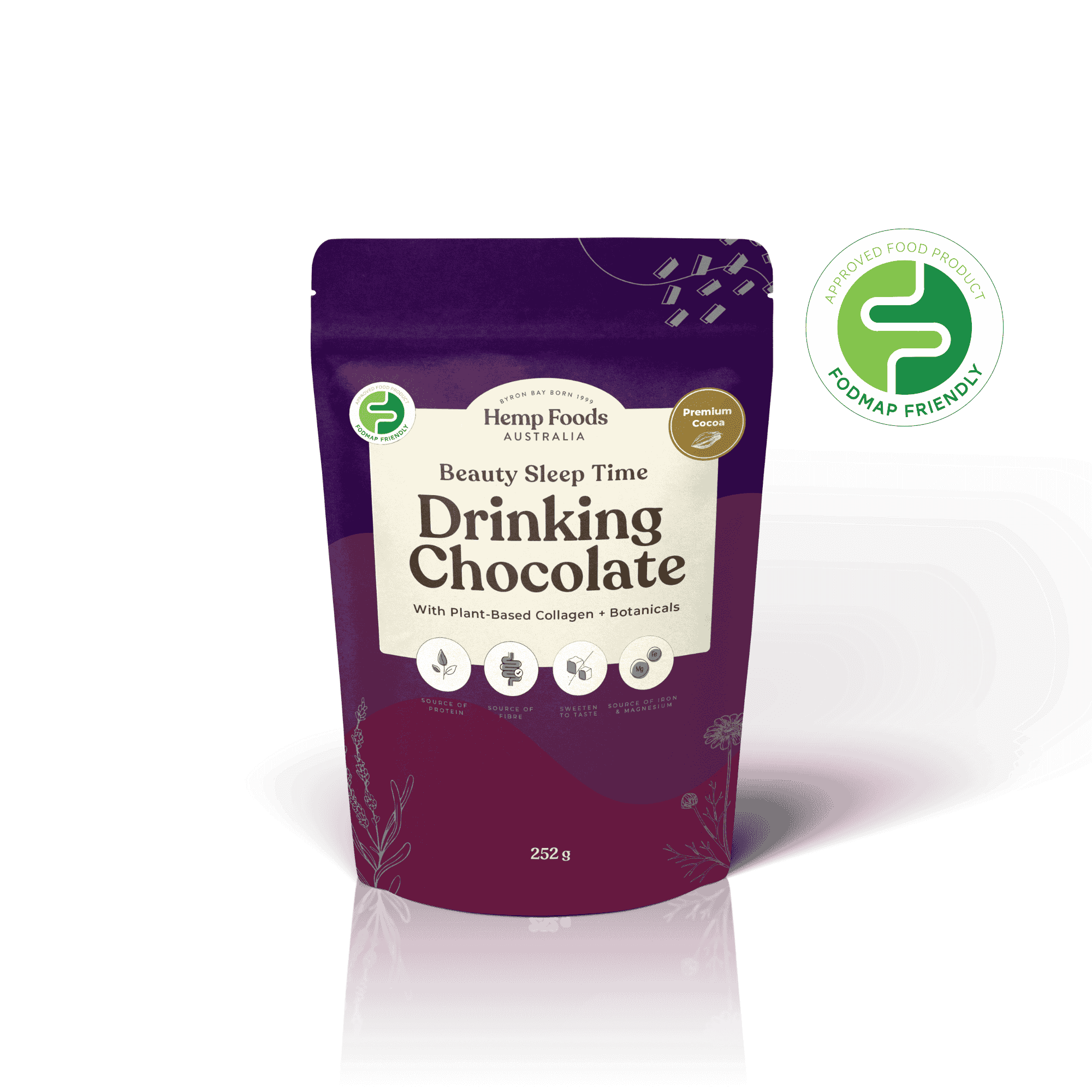 Drinking Chocolate Beauty &amp; Sleep Blend - 252g - Hemp Foods Australia