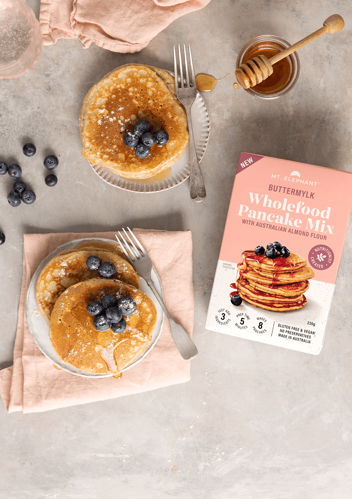 Buttermylk Wholefood Pancake Mix - 230g - Hemp Foods Australia