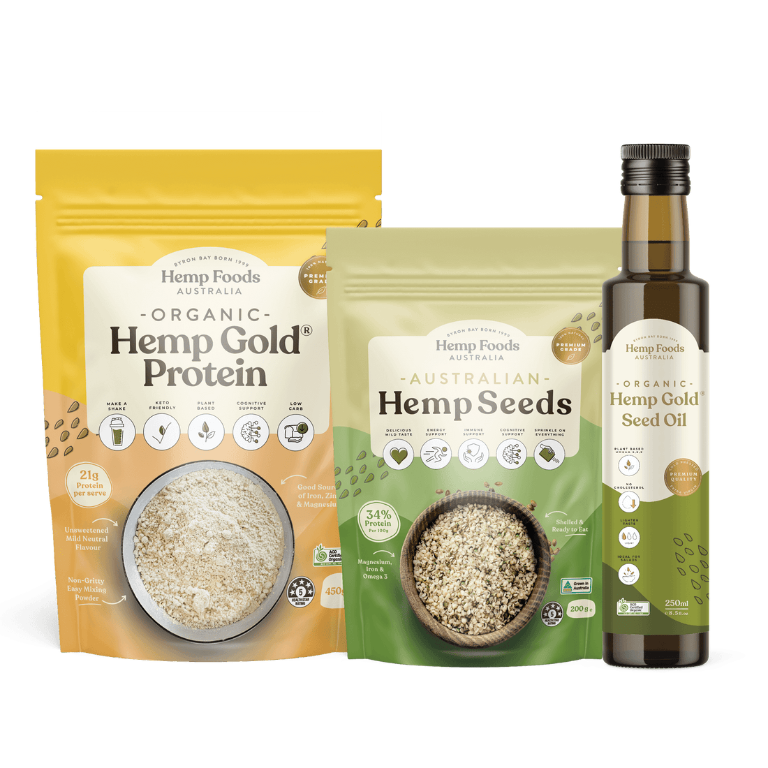 Hemp Intro Bundle - 3 x Product - Hemp Foods Australia