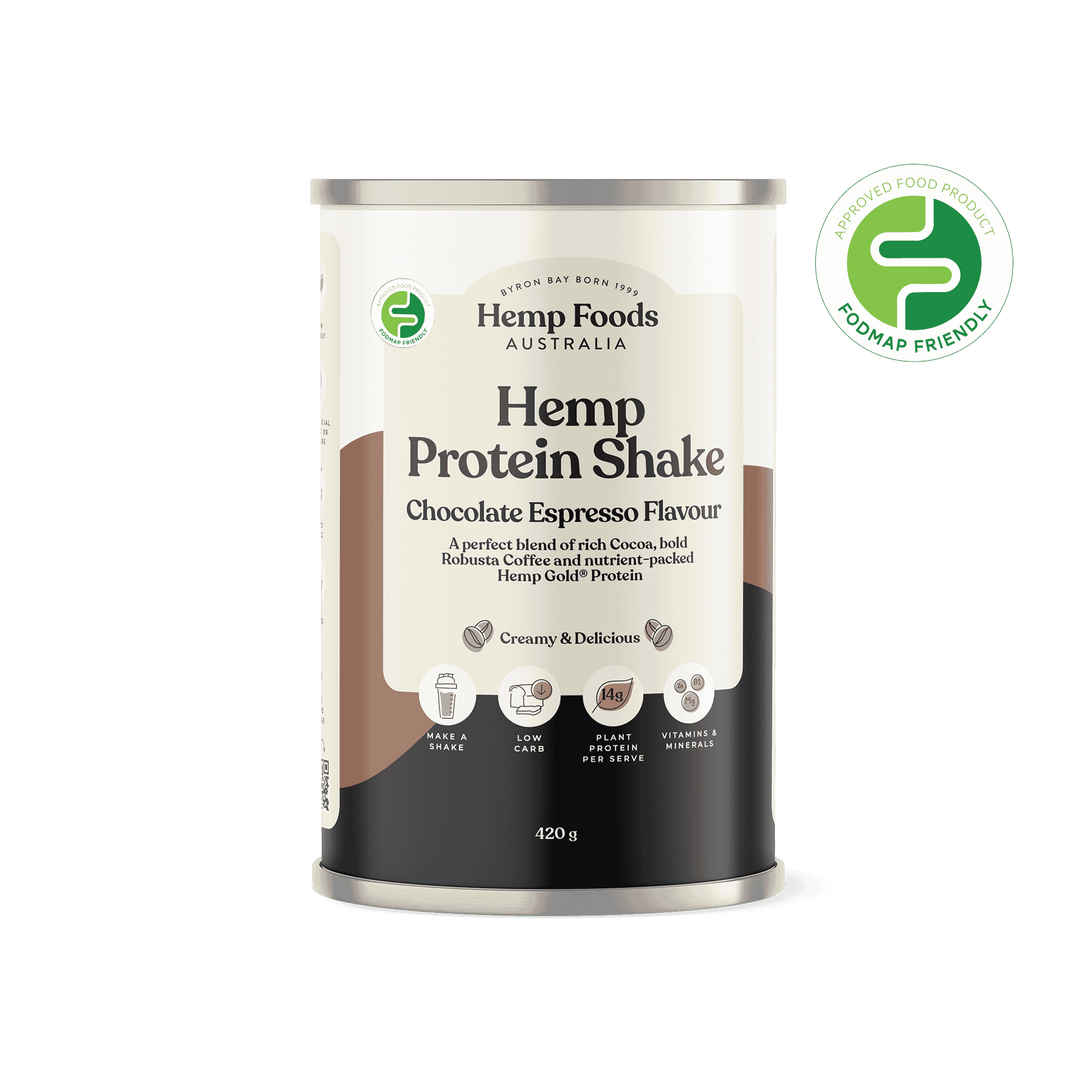 Chocolate Espresso Protein - 420g - Hemp Foods Australia