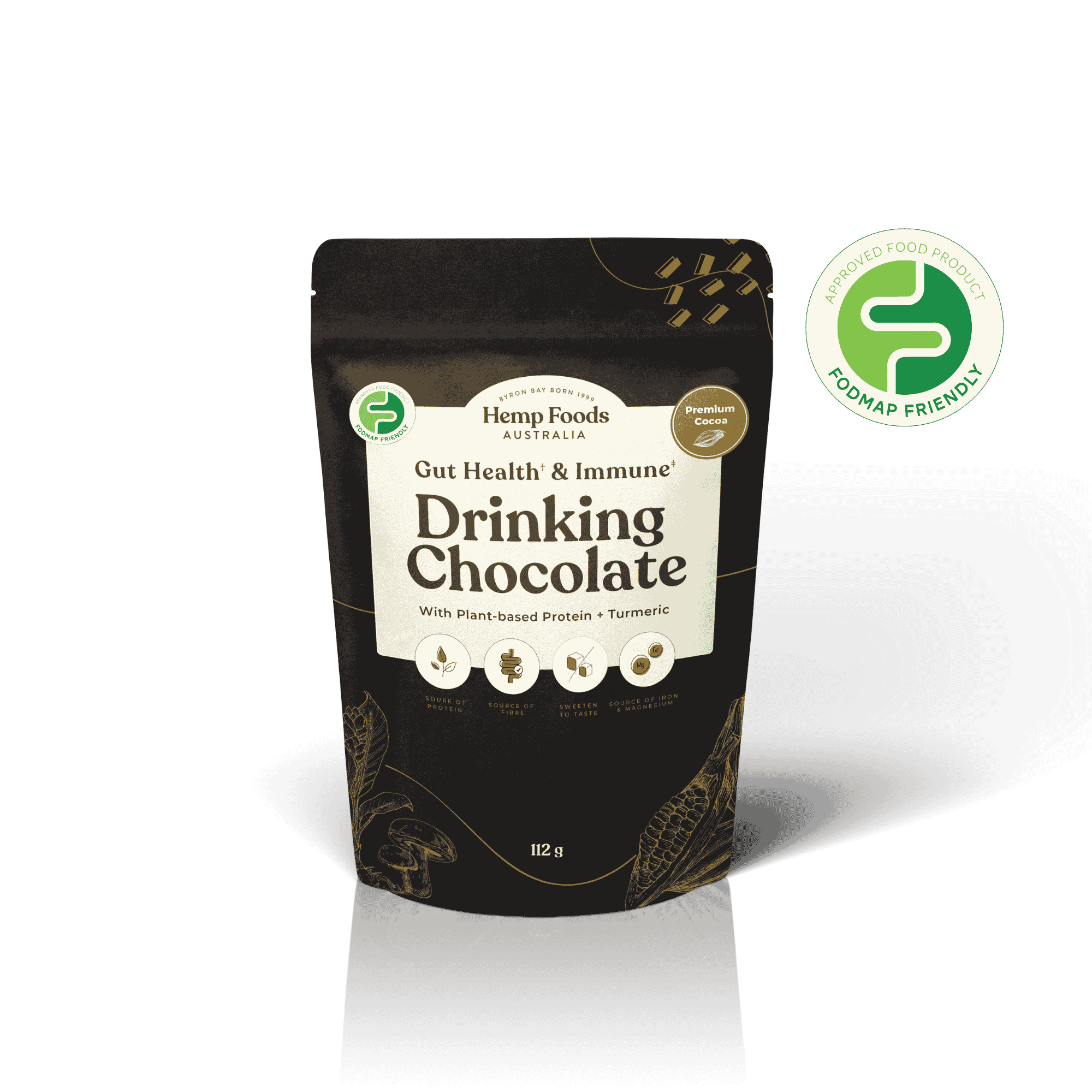 Drinking Chocolate Gut health &amp; Immunity Blend - 112g - Hemp Foods Australia