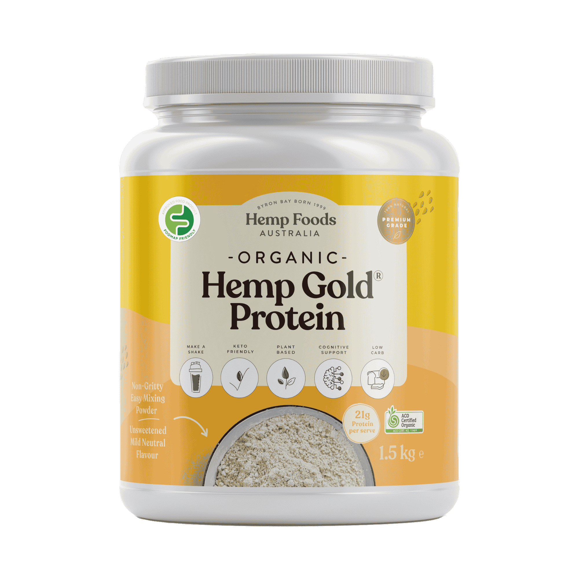 Organic Hemp Gold Protein - 1.5kg - Hemp Foods Australia