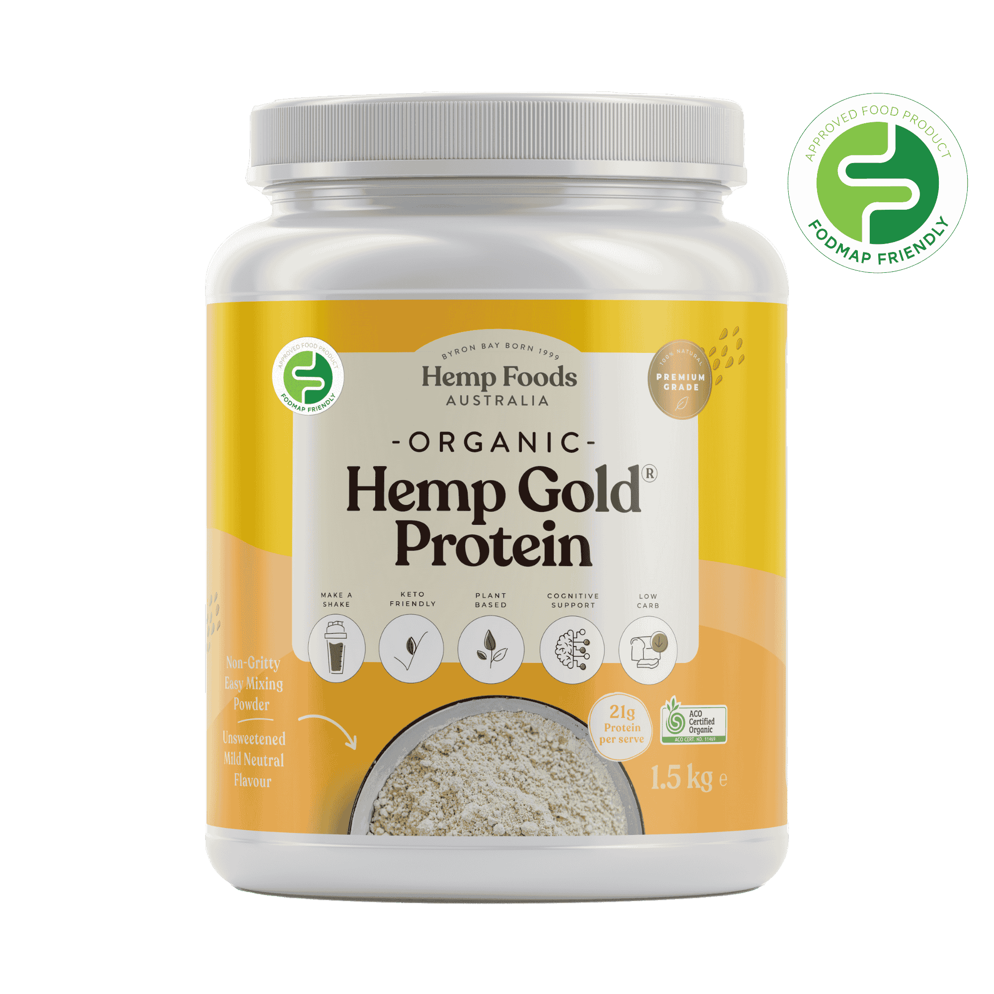 Organic Hemp Gold Protein - 1.5kg - Hemp Foods Australia