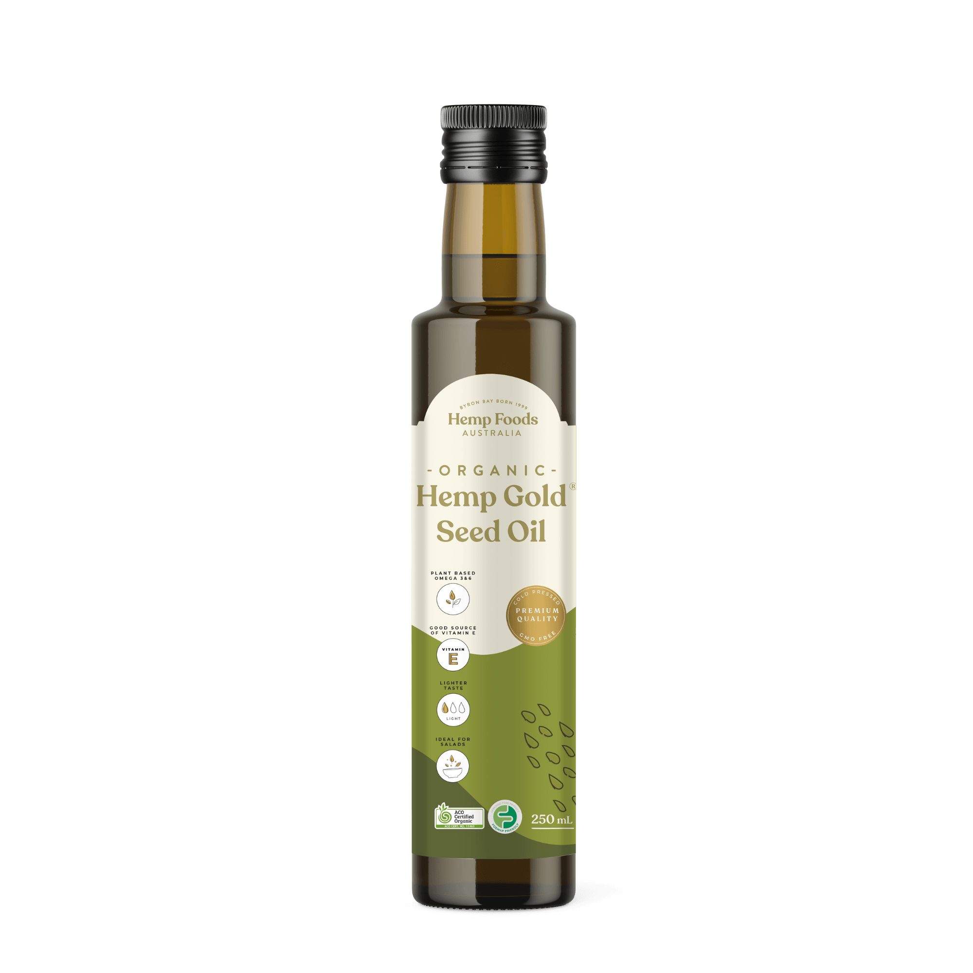 Organic Hemp Gold Seed Oil - 250ml - Hemp Foods Australia