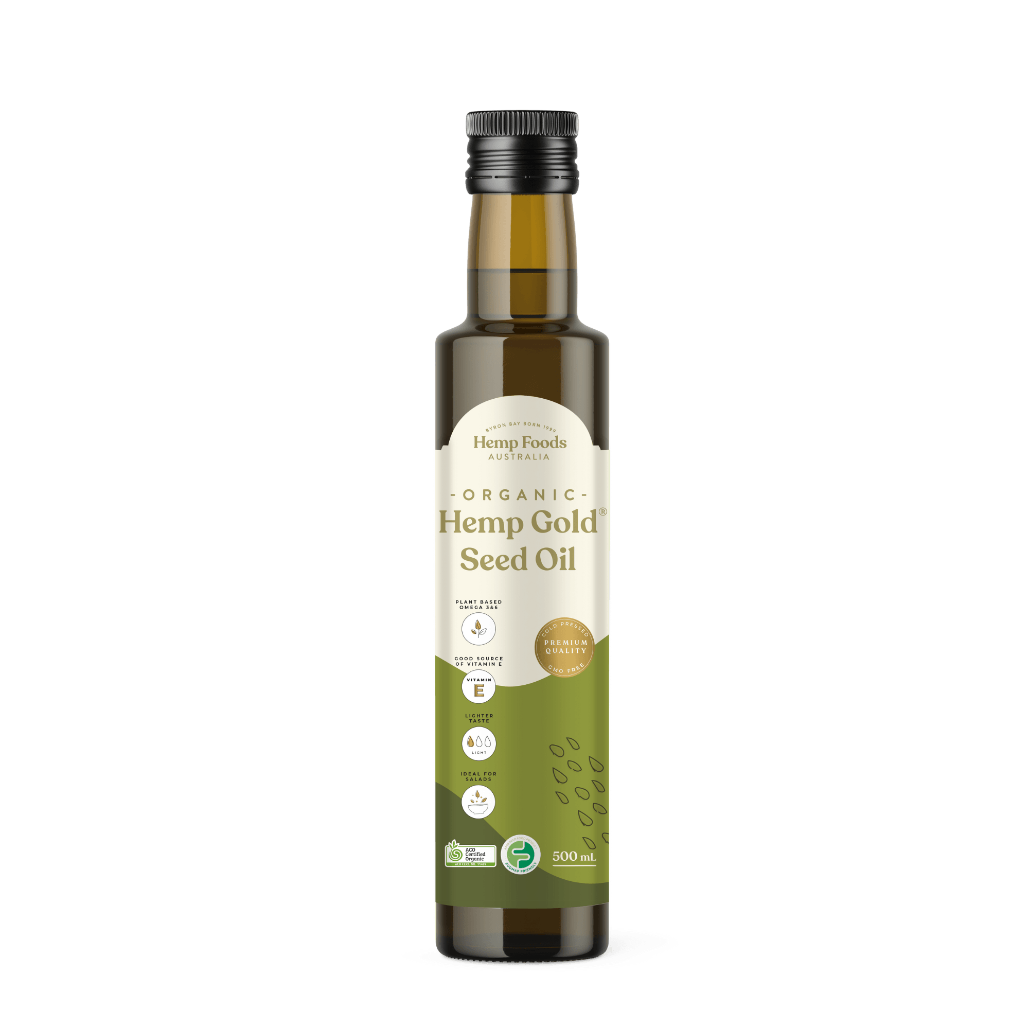 Organic Hemp Gold Seed Oil - 500ml - Hemp Foods Australia