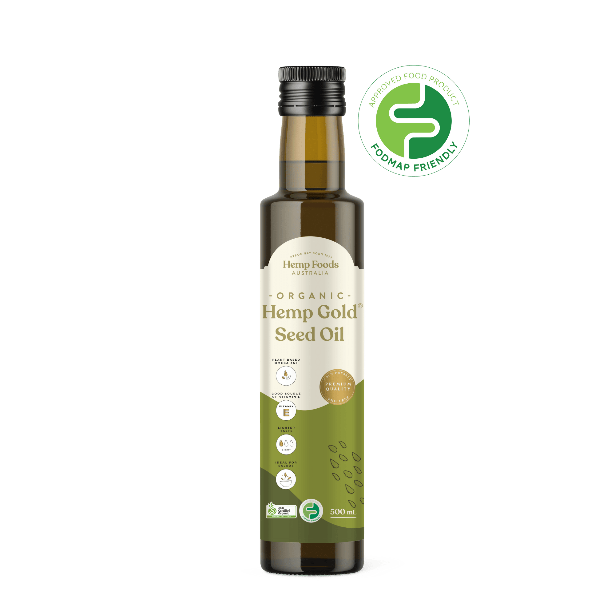 Organic Hemp Gold Seed Oil - 500ml - Hemp Foods Australia