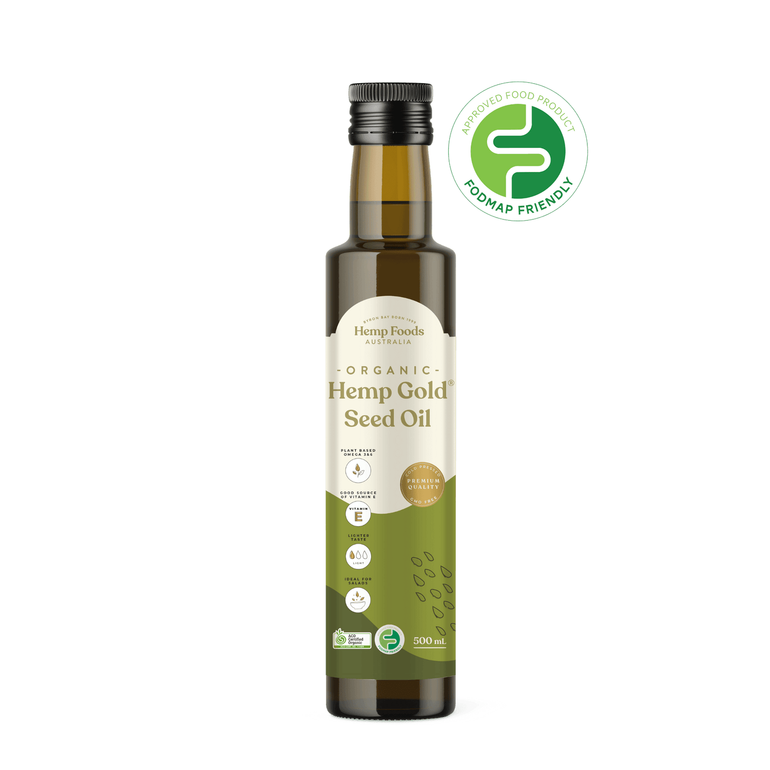 Organic Hemp Gold Seed Oil - 500ml - Hemp Foods Australia