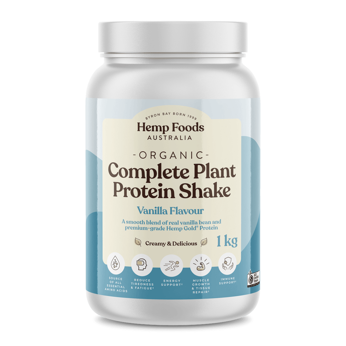 Complete Plant Protein Shake Vanilla - 1KG - Hemp Foods Australia