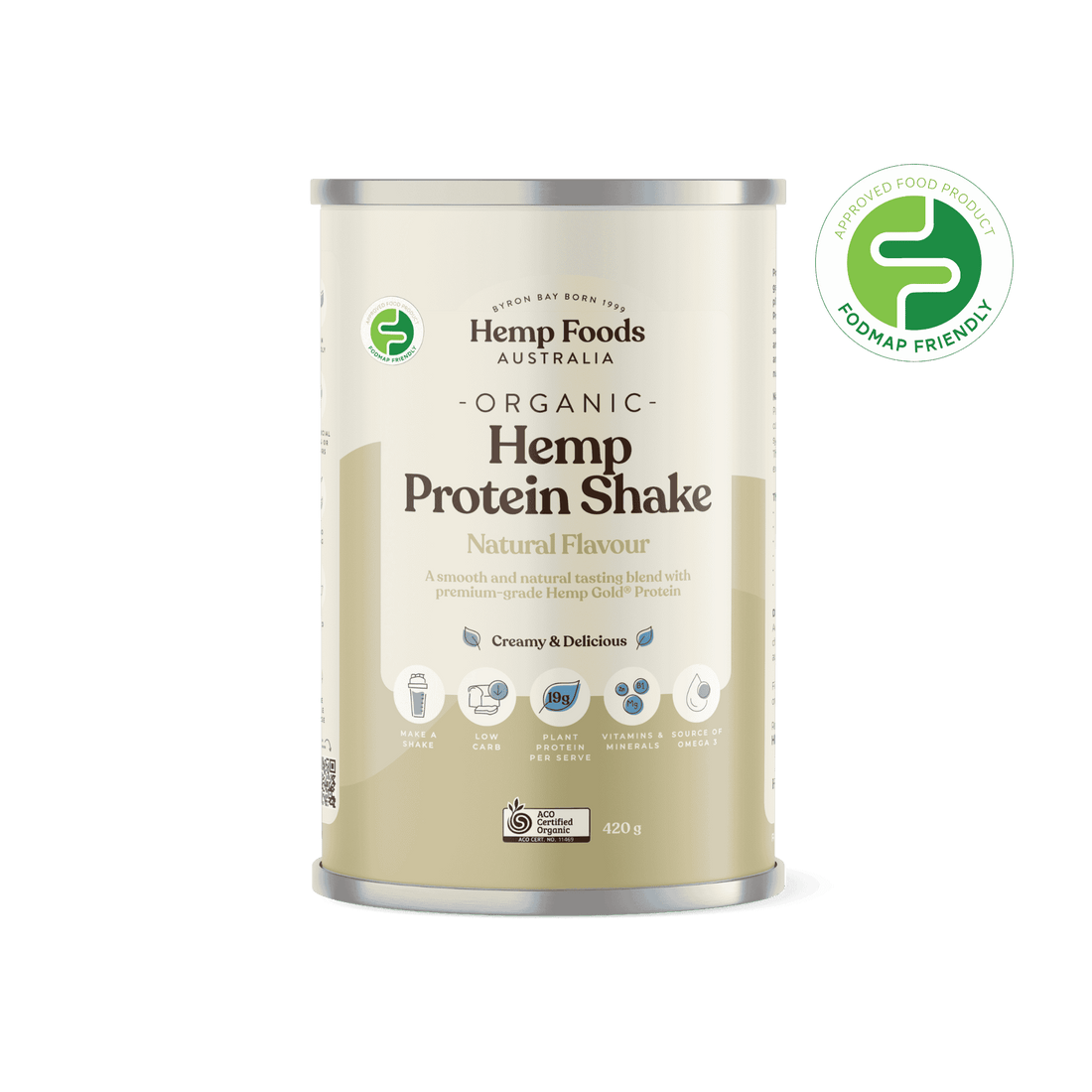 Organic Hemp Protein Natural - 420g - Hemp Foods Australia