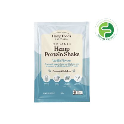 Organic Hemp Protein Vanilla - 7 x 35g Sachet - Hemp Foods Australia
