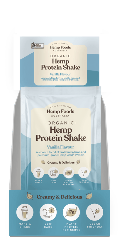 Organic Hemp Protein Vanilla - 7 x 35g Sachet - Hemp Foods Australia