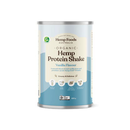 Organic Hemp Protein Vanilla - 420g - Hemp Foods Australia